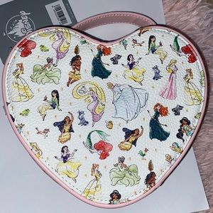 Princess Heart Shape Crossbody Purse And Satchel